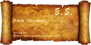 Bank Salamon névjegykártya